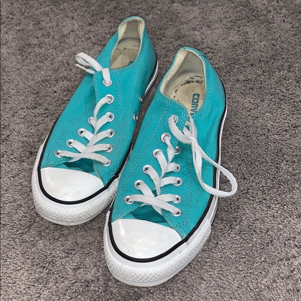 Unisex teal converse ALL STAR chuck Taylors
